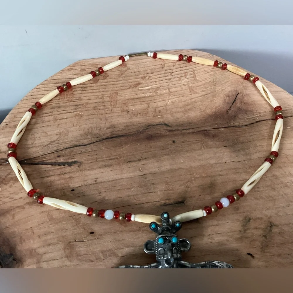 🔵 Vintage - Sancrest Native American Style - Necklace 1950s - Rare - Unique